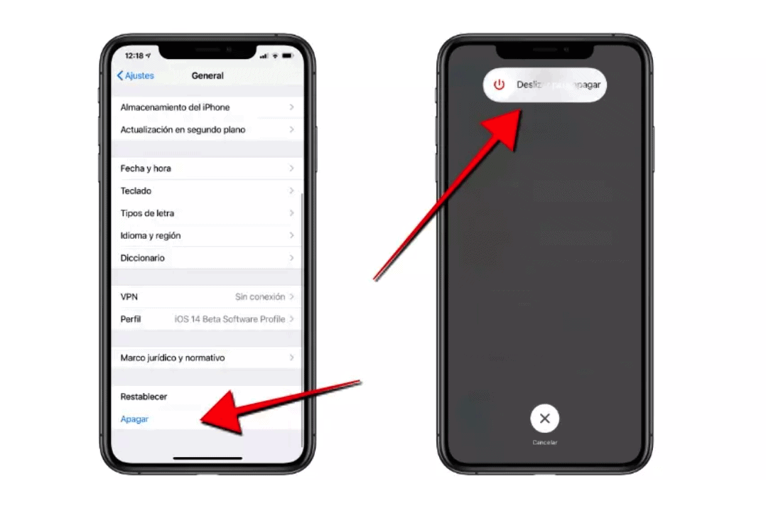 apagar iphone dede ajustes